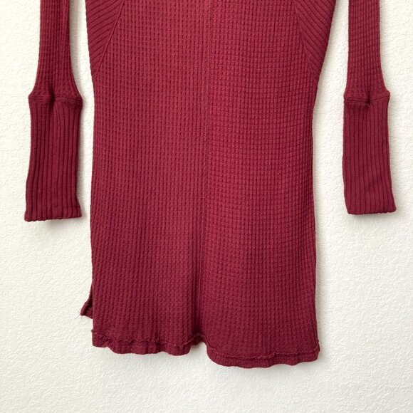 Free People Ventura Slouchy Thermal Waffle Knit Oversized Tunic Top - Picture 9 of 13